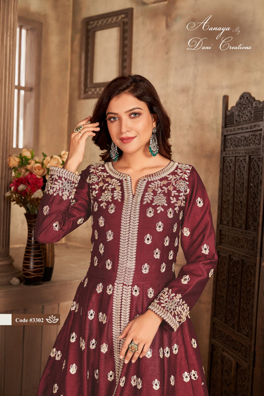 3304 Aanaya Vol 133 Dani Creation Art Silk Unstitched Suits