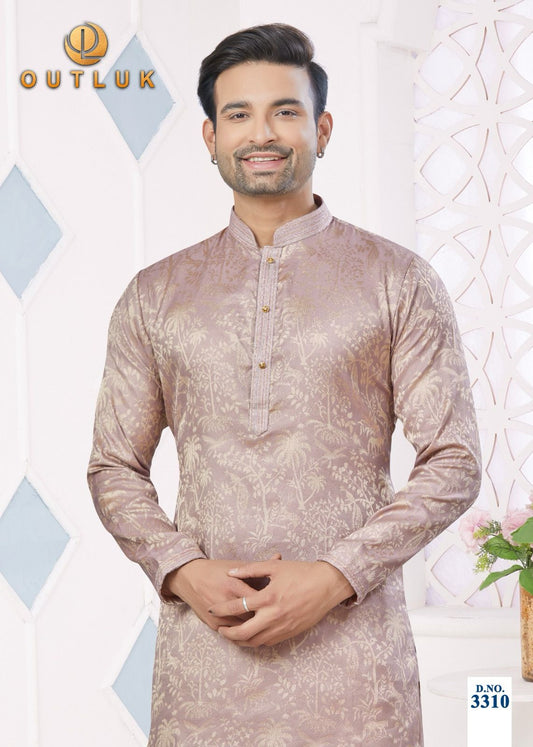 3310 Wedding Collection Vol 33 Outluk Jacquard Mens Kurta Pyjama