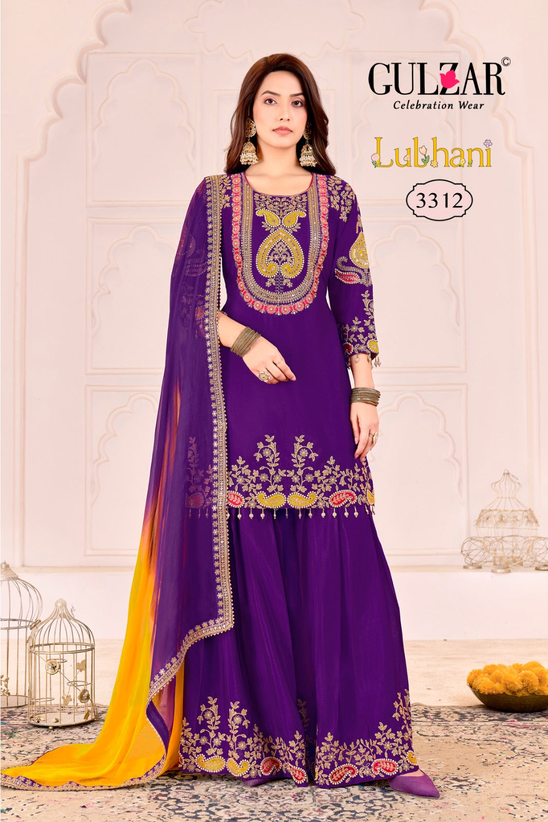 3312 Lubhani Gulzar Premium Chinon Readymade Suits