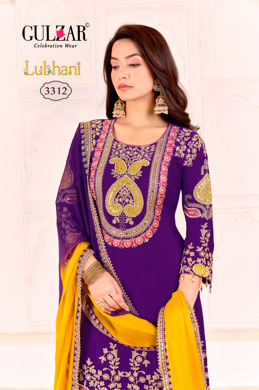 3312 Lubhani Gulzar Premium Chinon Readymade Suits