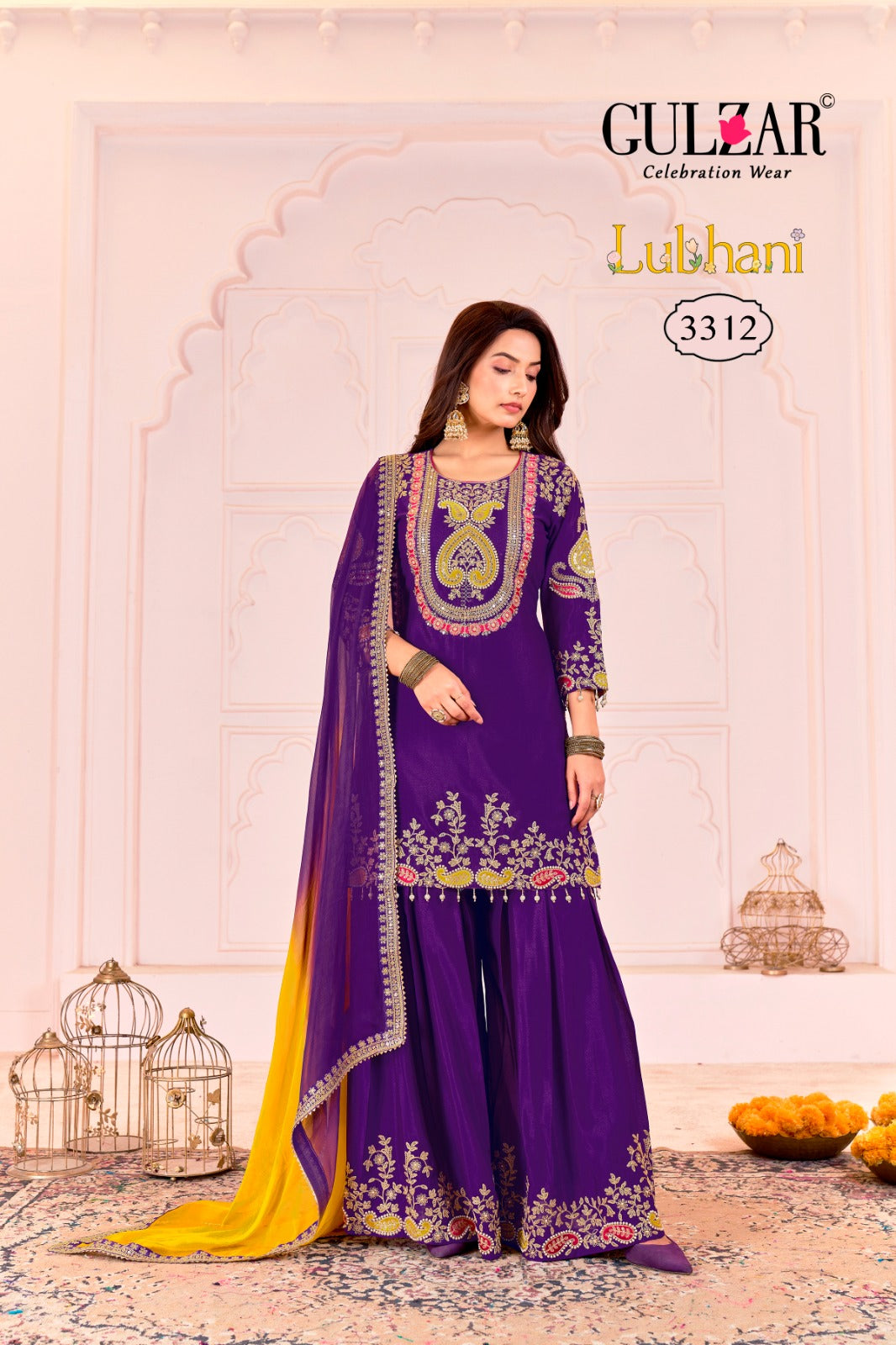 3312 Lubhani Gulzar Premium Chinon Readymade Suits