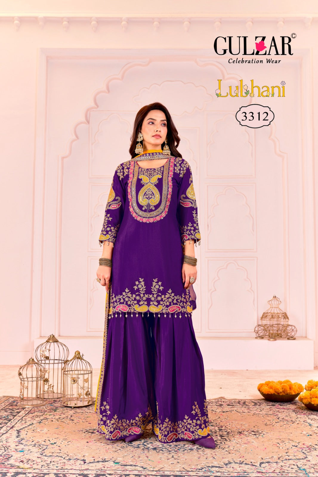 3312 Lubhani Gulzar Premium Chinon Readymade Suits