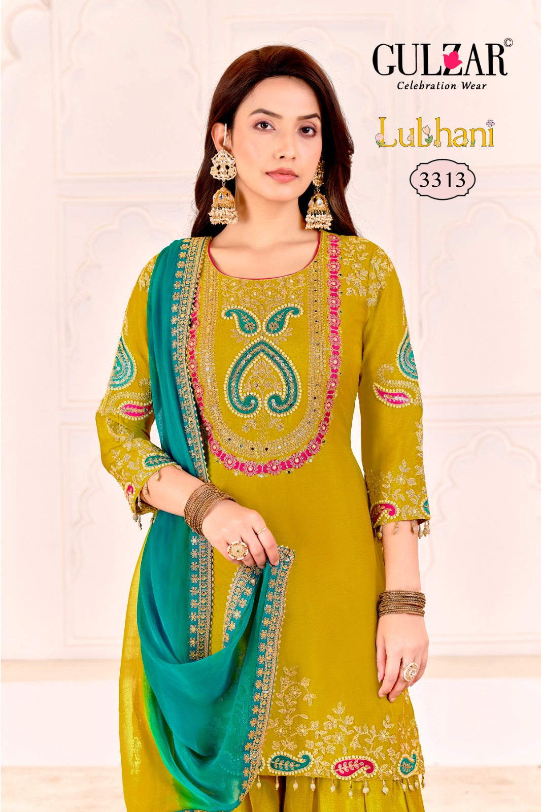 3313 Lubhani Gulzar Premium Chinon Readymade Suits