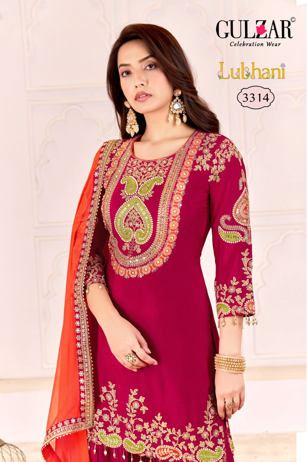 3314 Lubhani Gulzar Premium Chinon Readymade Suits