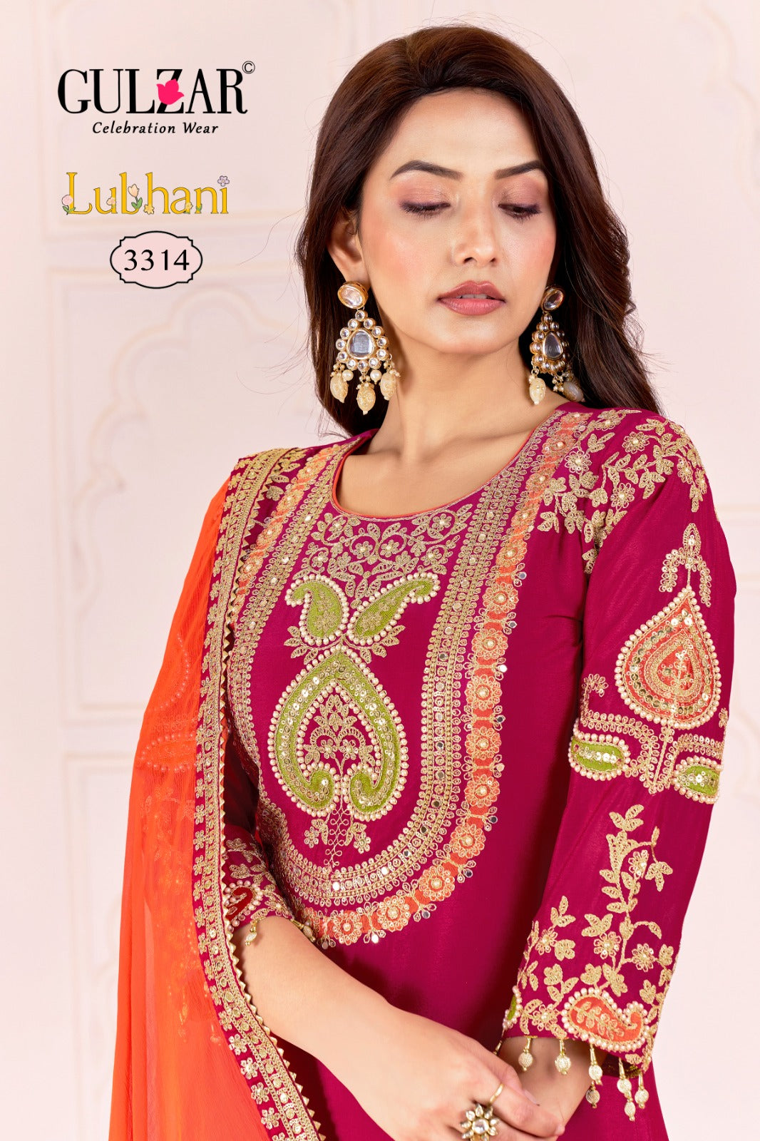 3314 Lubhani Gulzar Premium Chinon Readymade Suits