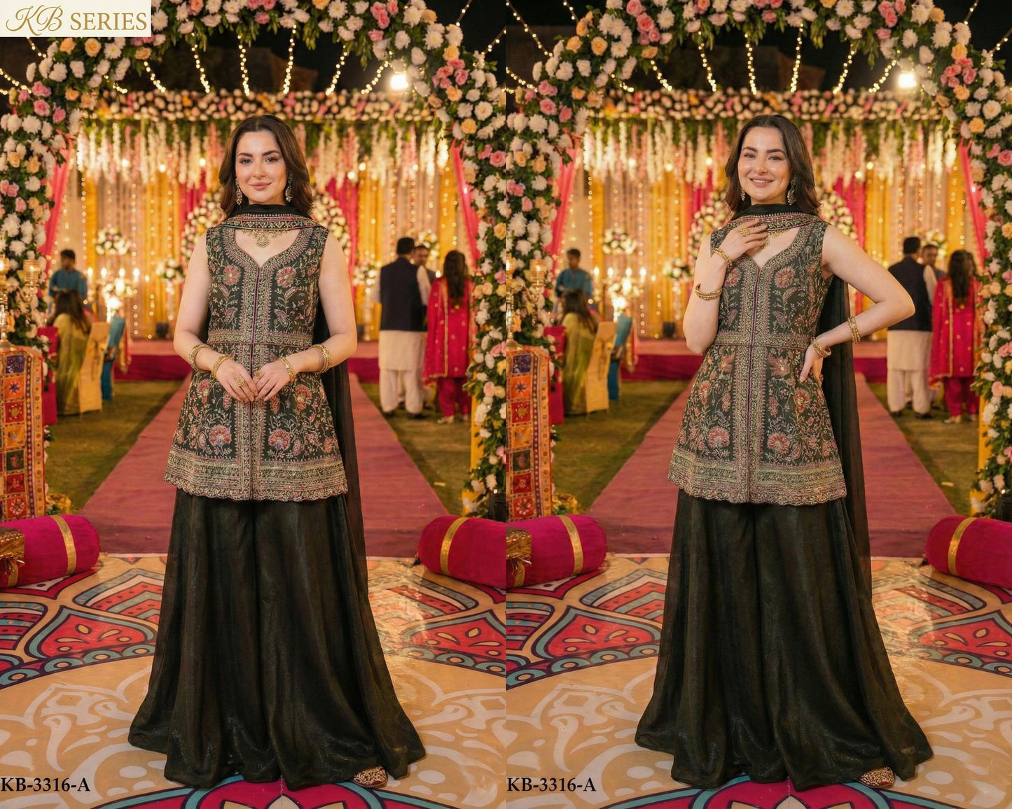 3316-A Kb Series Heavy Georgette Readymade Suits