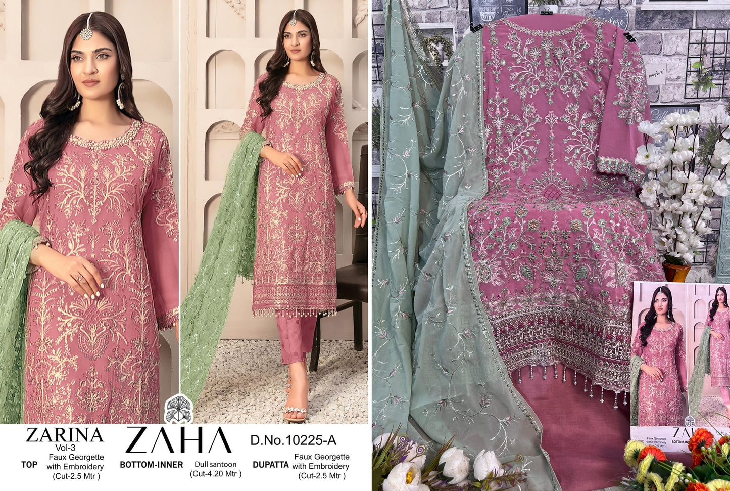10225A Zaha Pakistani Salwar Suits