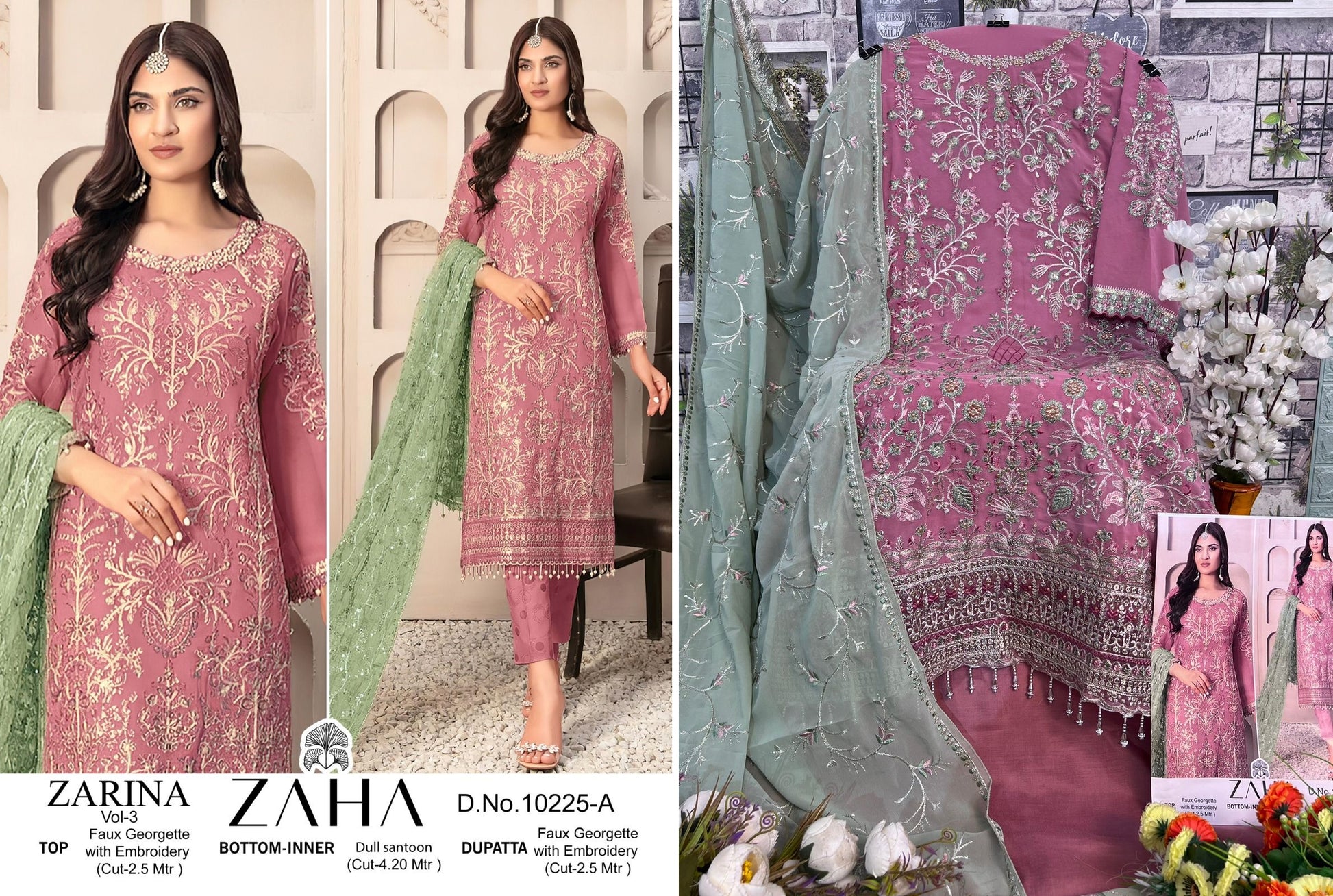 10225A Zaha Pakistani Salwar Suits