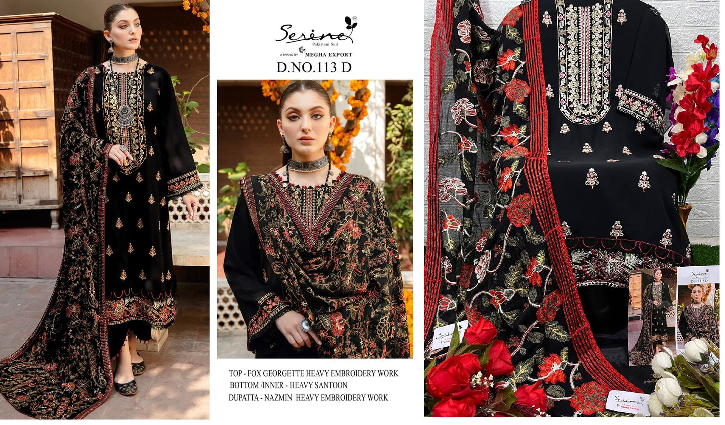 113D Serine Pakistani Salwar Suits