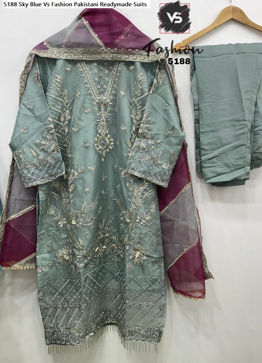 5188 Sky Blue Vs Fashion Pakistani Readymade Suits