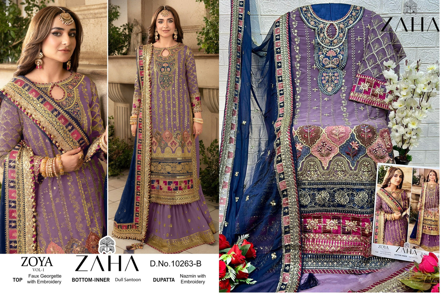 10263B Zoya Vol 1 Zaha Pakistani Salwar Suits
