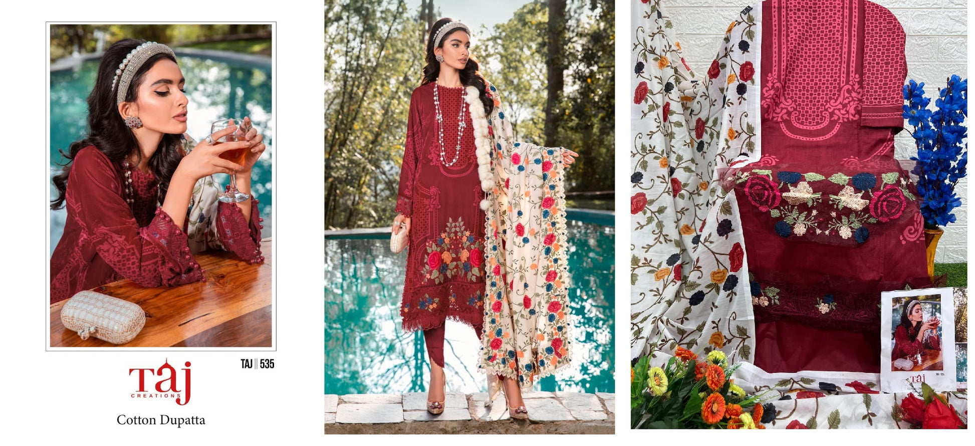 535 Taj Creations Pakistani Salwar Suits