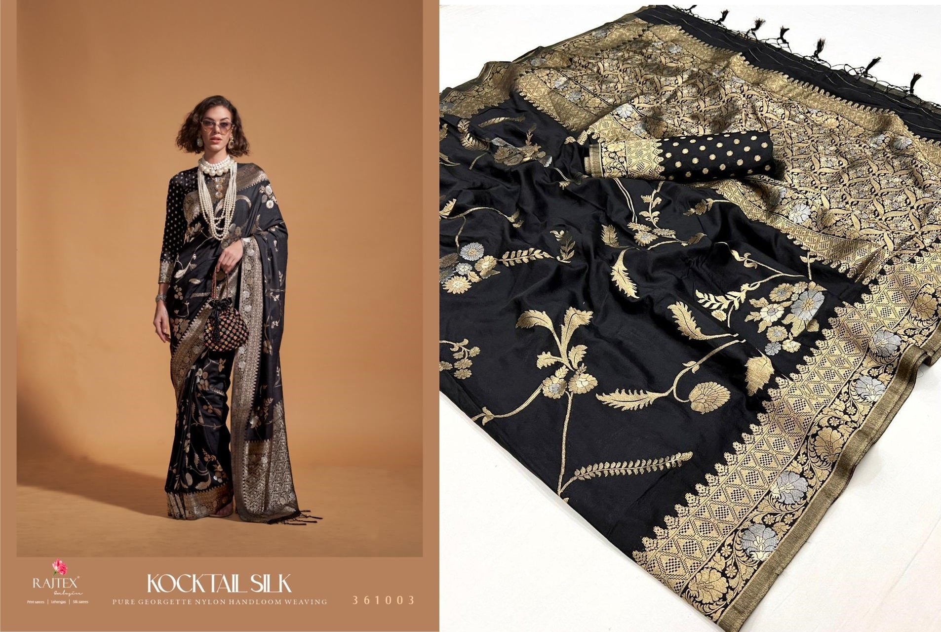 361003 Kocktail Silk Rajtex Sarees