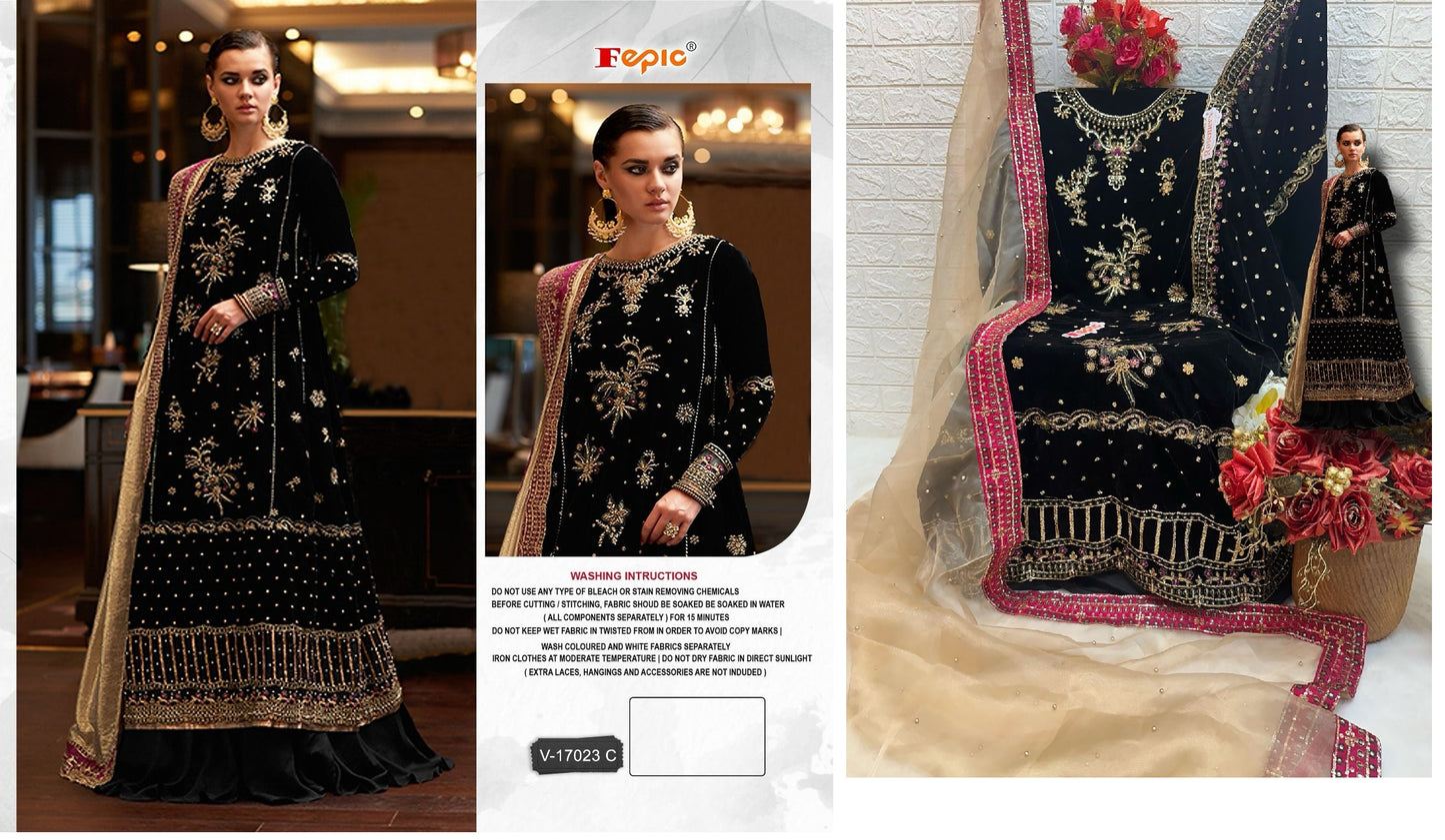 V-17023-C Fepic Pakistani Salwar Suits
