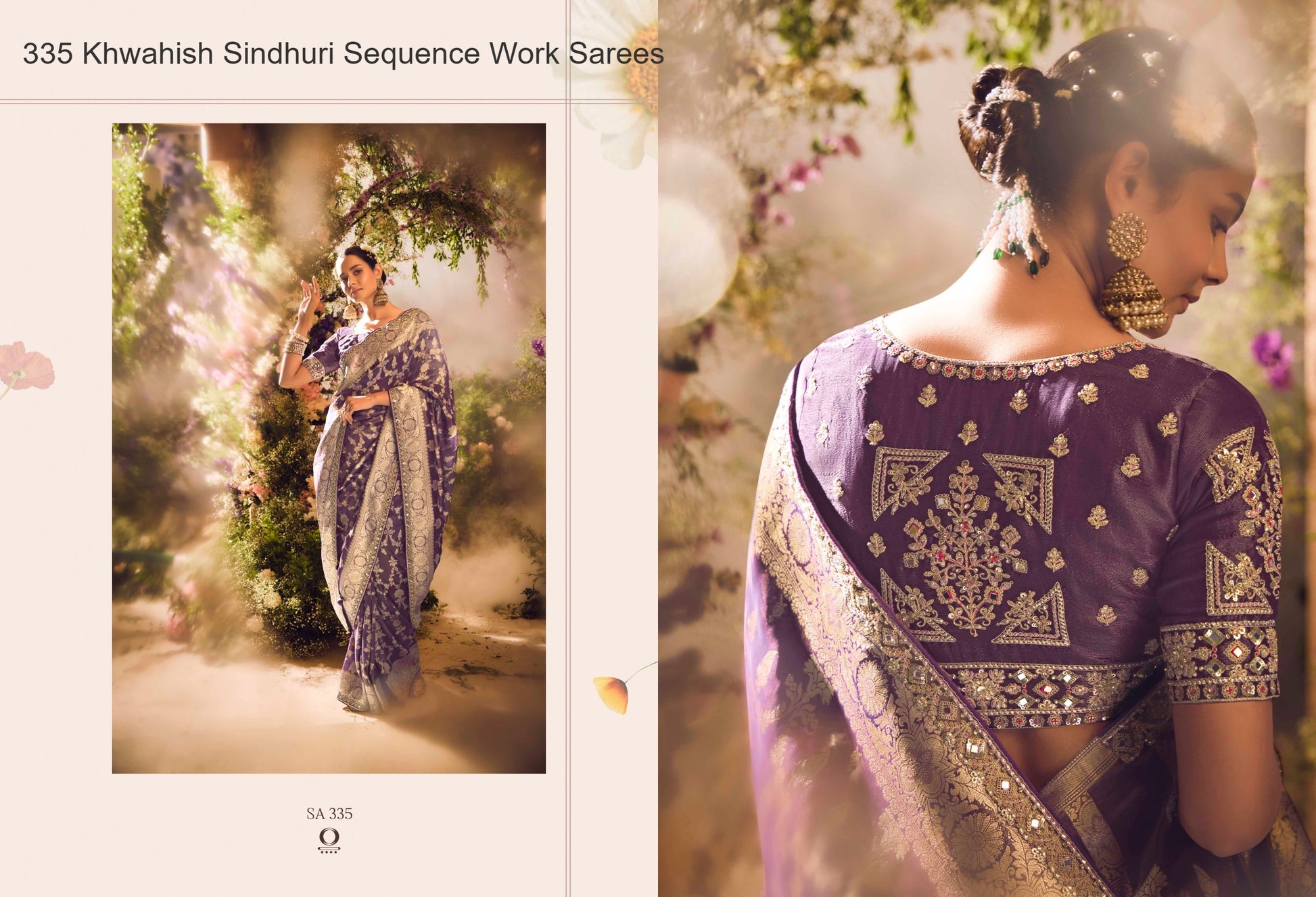335 Khwahish Sindhuri Sequence Work Sarees