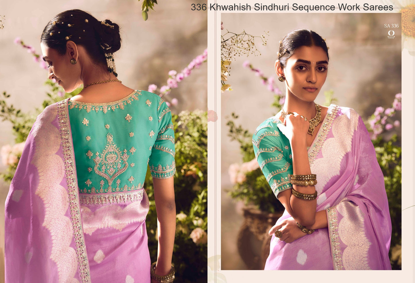 336 Khwahish Sindhuri Sequence Work Sarees