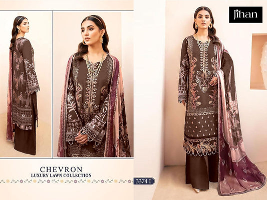3374 I Jihan Embroidery Pakistani Patch Suits