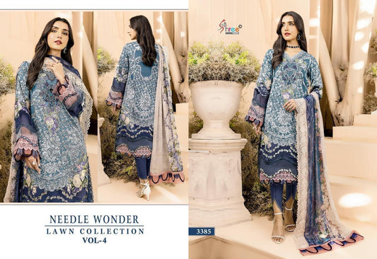 3385 Needle Wonder Lawn Collection Vol 4 Shree Fabs Printed Pakistani Patch Suits