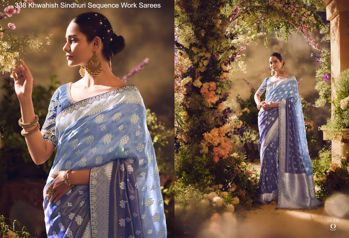 338 Khwahish Sindhuri Sequence Work Sarees