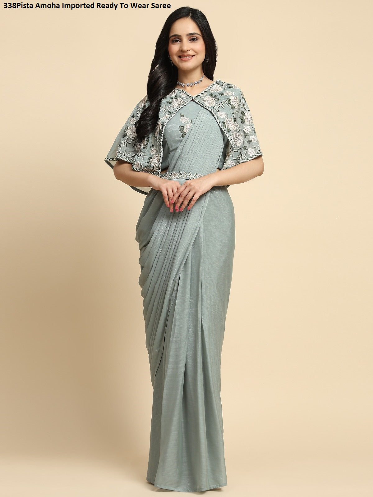 338Pista Amoha Imported Ready To Wear Saree