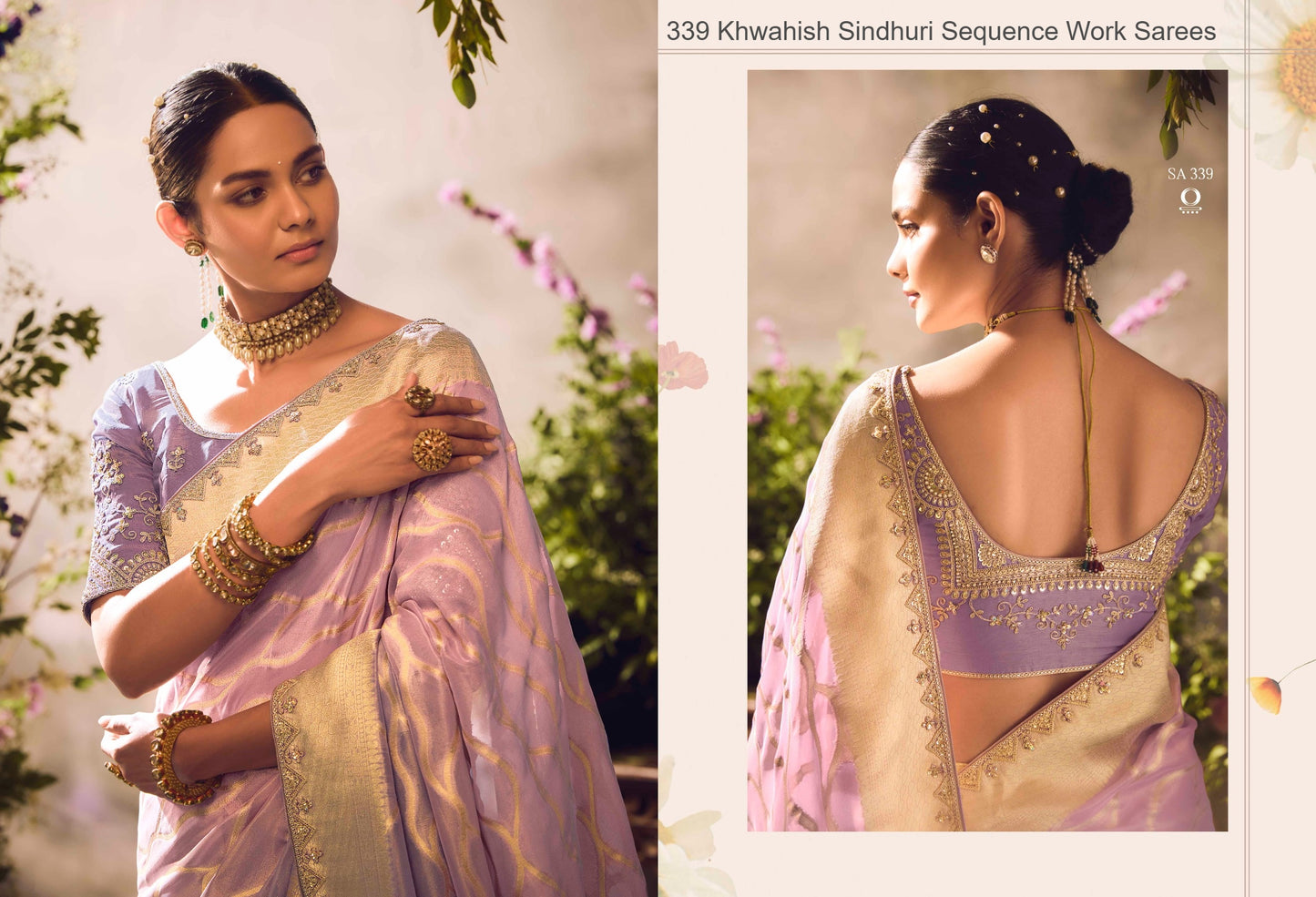 339 Khwahish Sindhuri Sequence Work Sarees