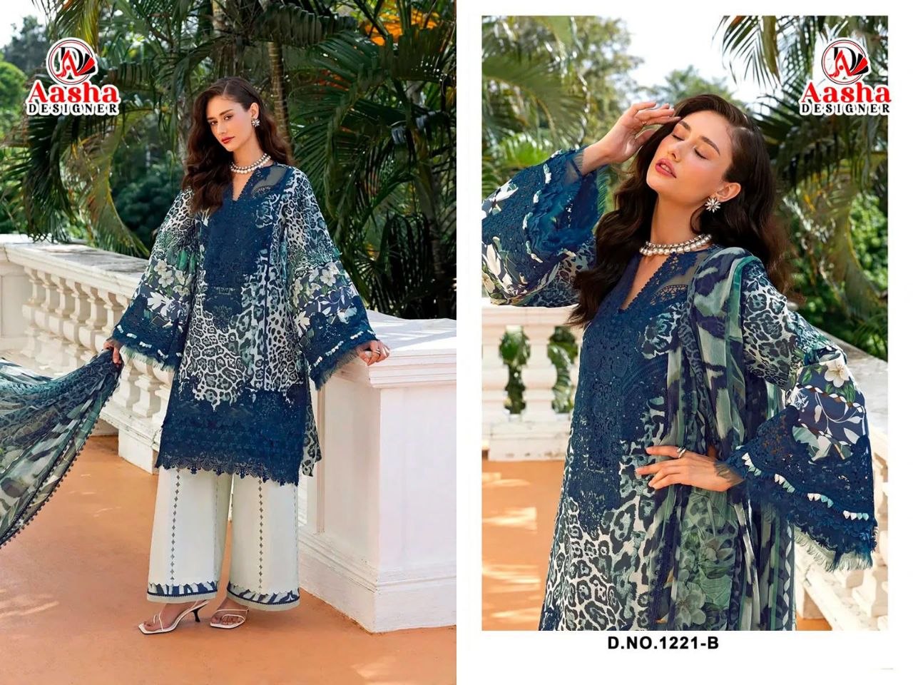 1221-B Aasha Designer Pakistani Salwar Suit