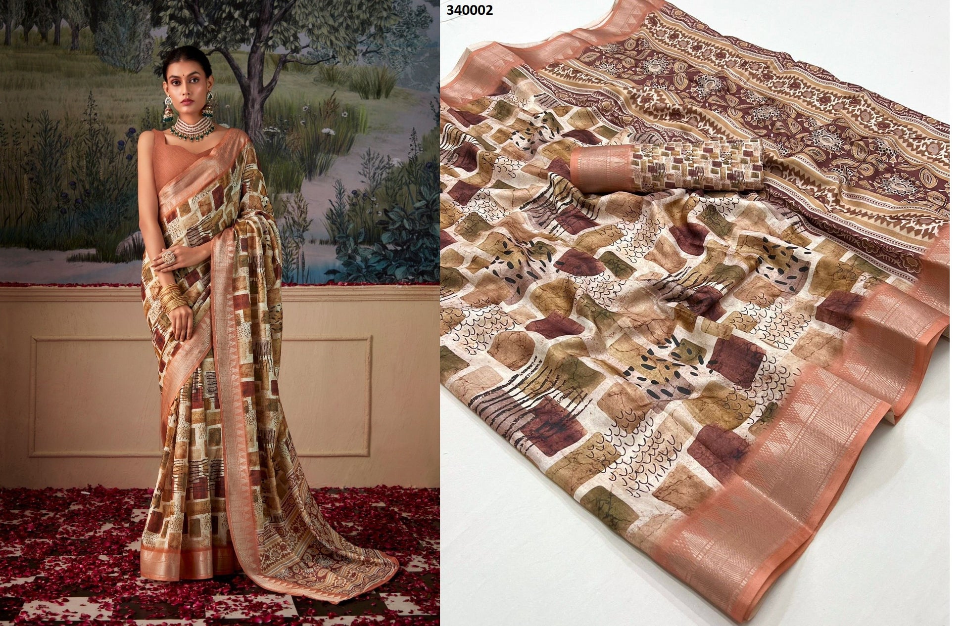 340002 Shimoni Silk Rajpath Handloom Sarees