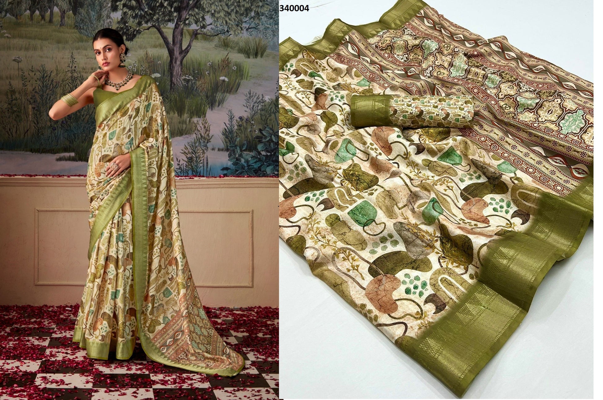 340004 Shimoni Silk Rajpath Handloom Sarees