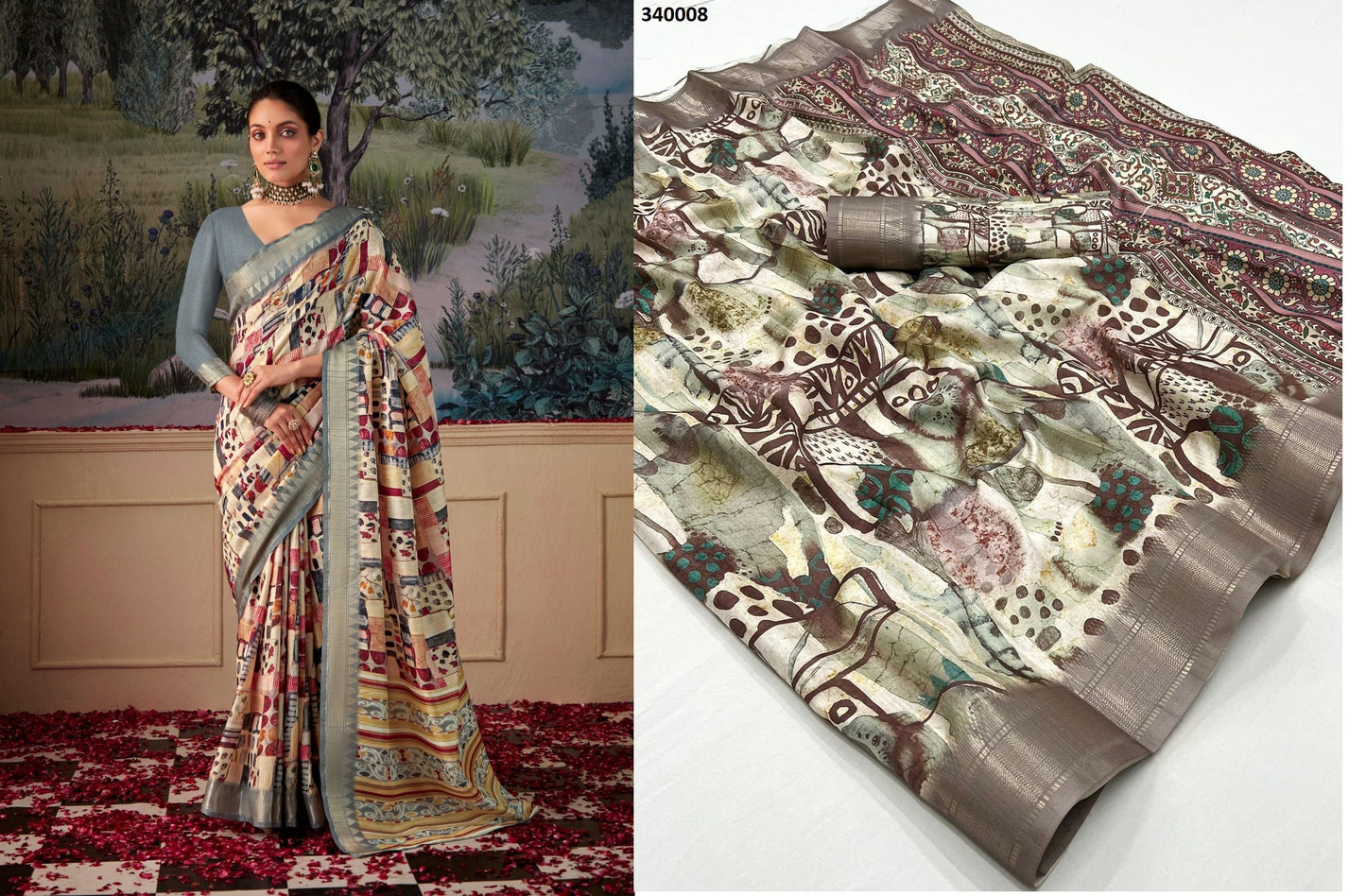 340008 Shimoni Silk Rajpath Handloom Sarees