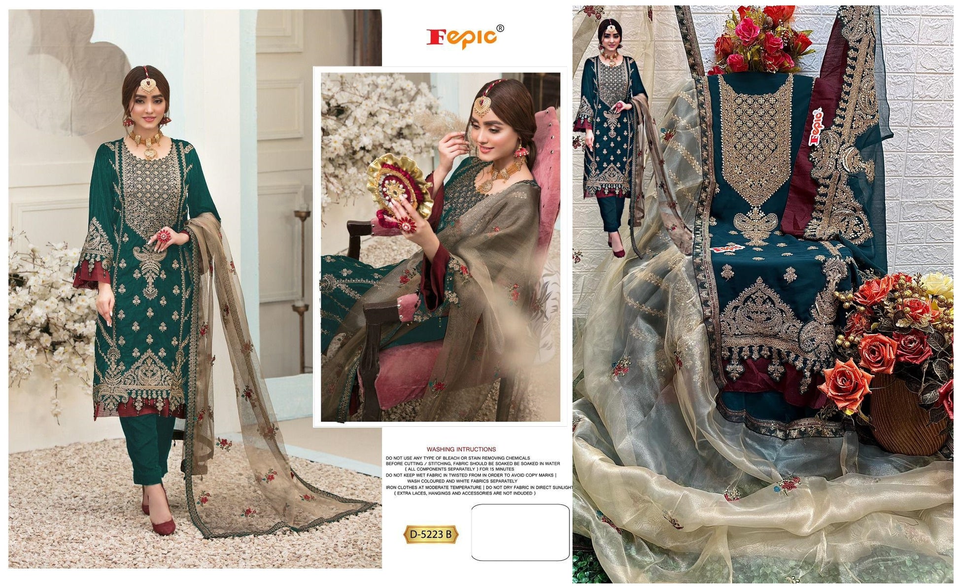 D-5223-B Fepic Pakistani Salwar Suits