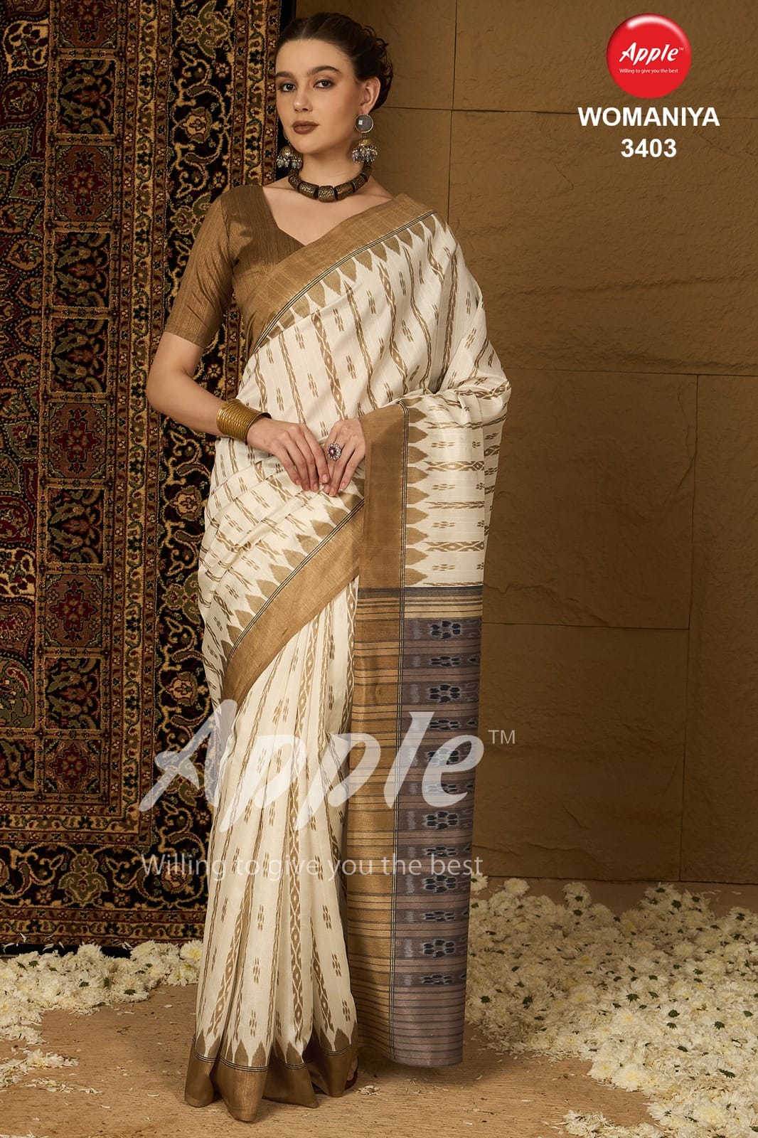 3403 Womaniya Vol 34 Apple Print Sarees