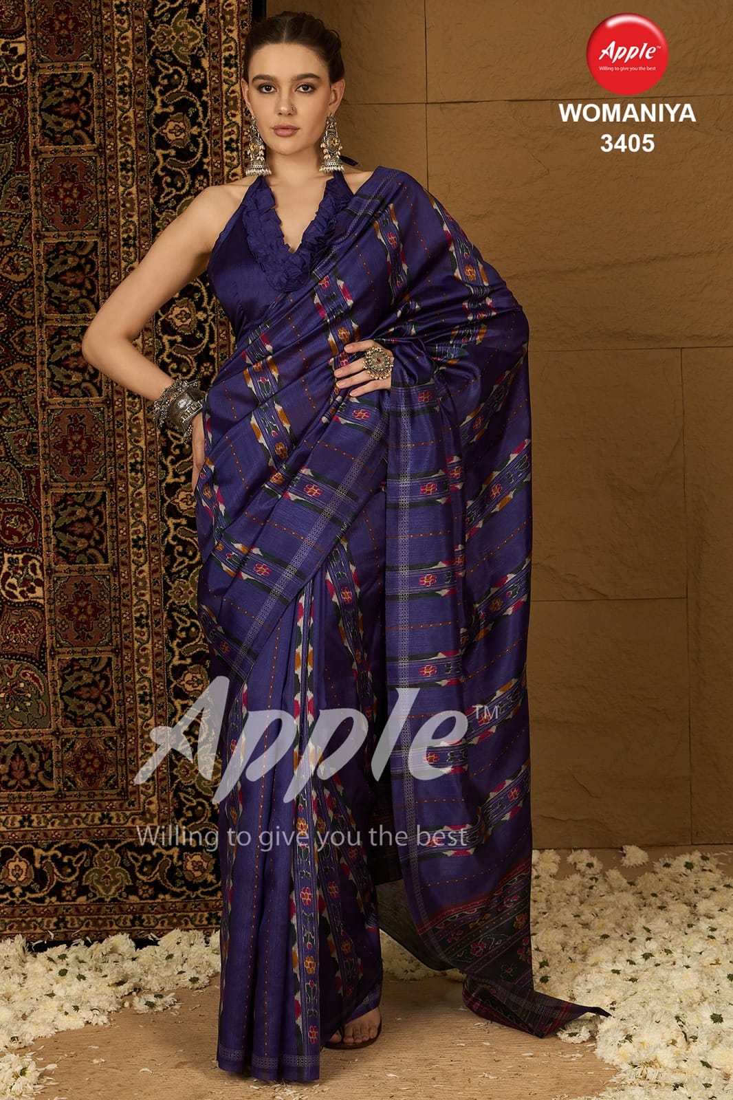 3405 Womaniya Vol 34 Apple Print Sarees