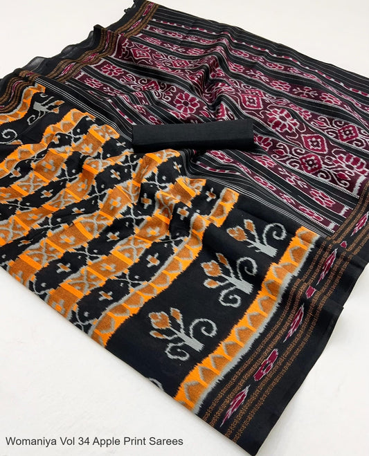 3406 Womaniya Vol 34 Apple Print Sarees