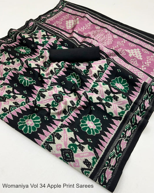 3407 Womaniya Vol 34 Apple Print Sarees