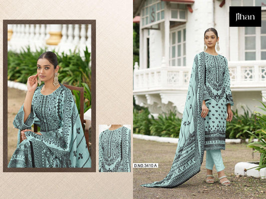 3410A Jihan Pure Lawn Pakistani Salwar Suits
