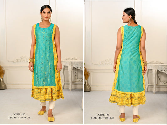 105 Coral Jivora Kurti