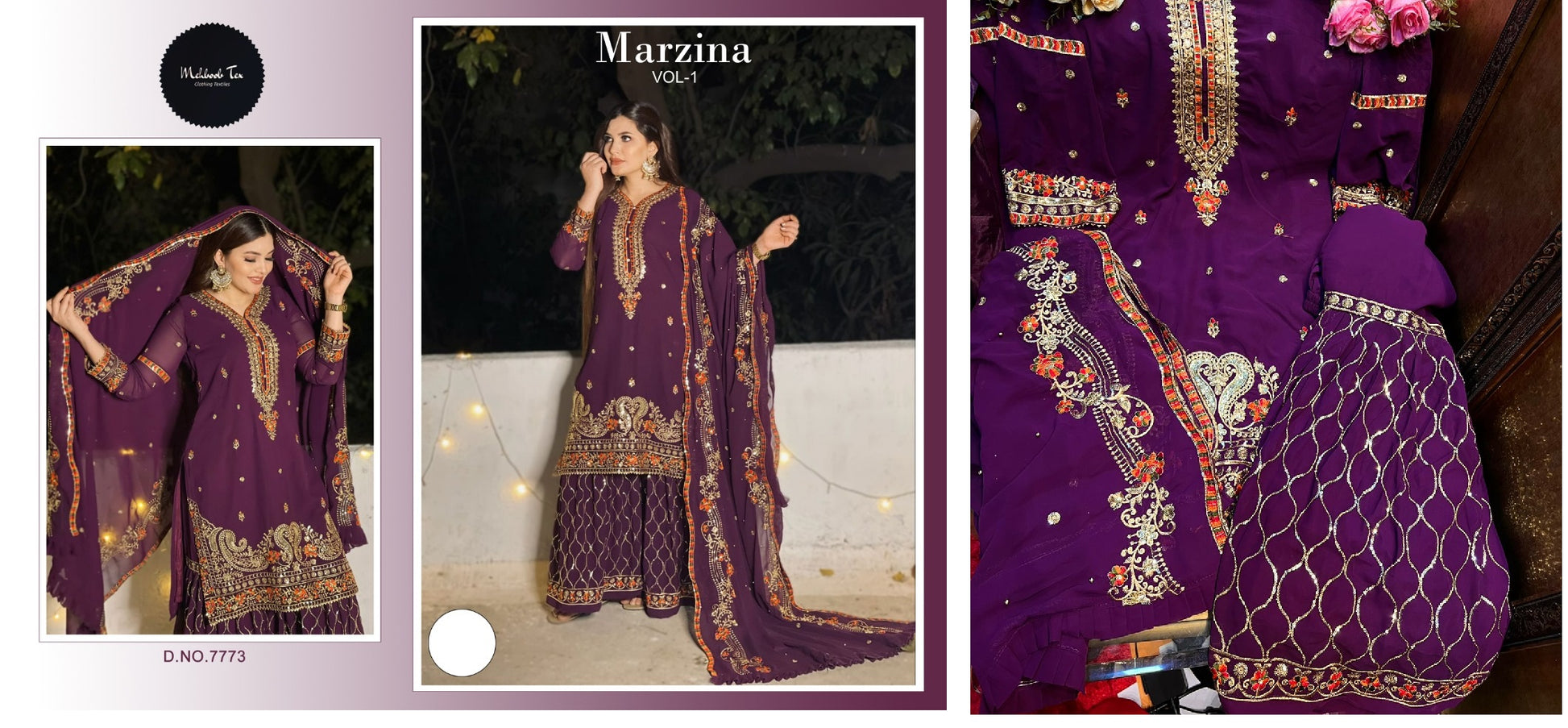 Marzina Vol 1 Mehboob Tex Pakistani Salwar Suits