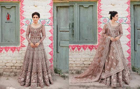 1071A Kb Series Gown Dupatta Set