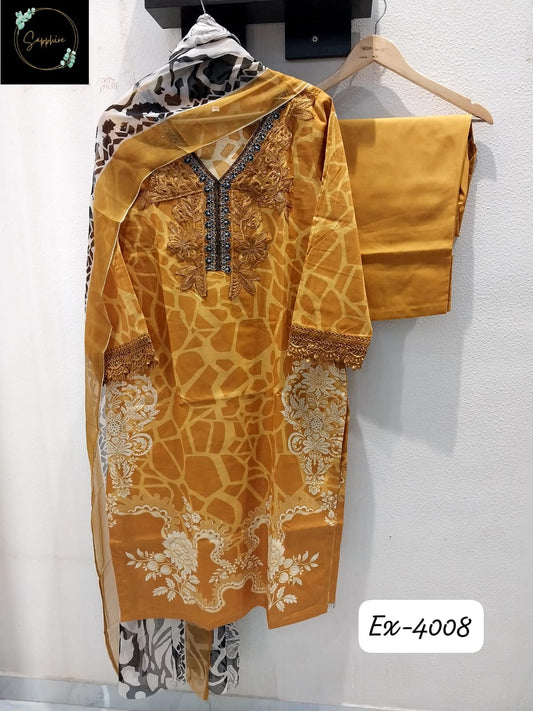 4008 Yellow Sapphire Pakistani Readymade Suits