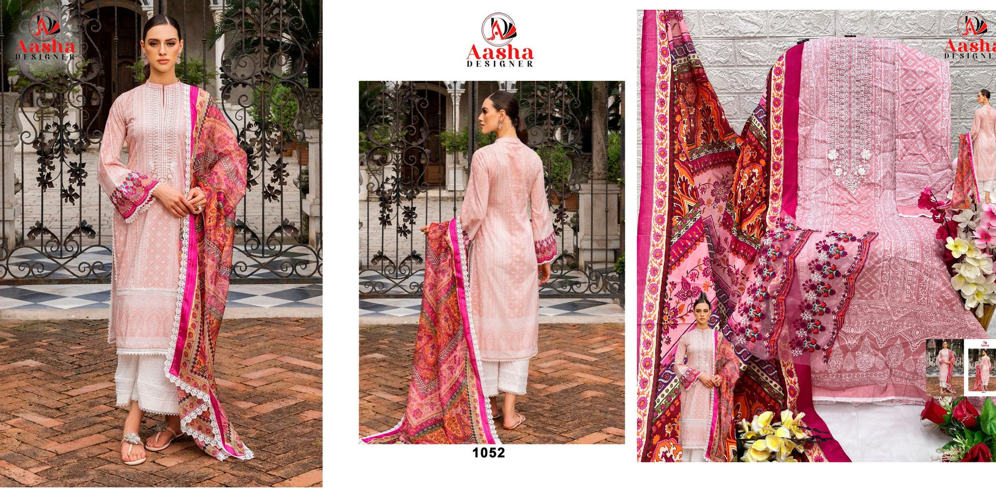 1052 Aasha Designer Pakistani Salwar Suits
