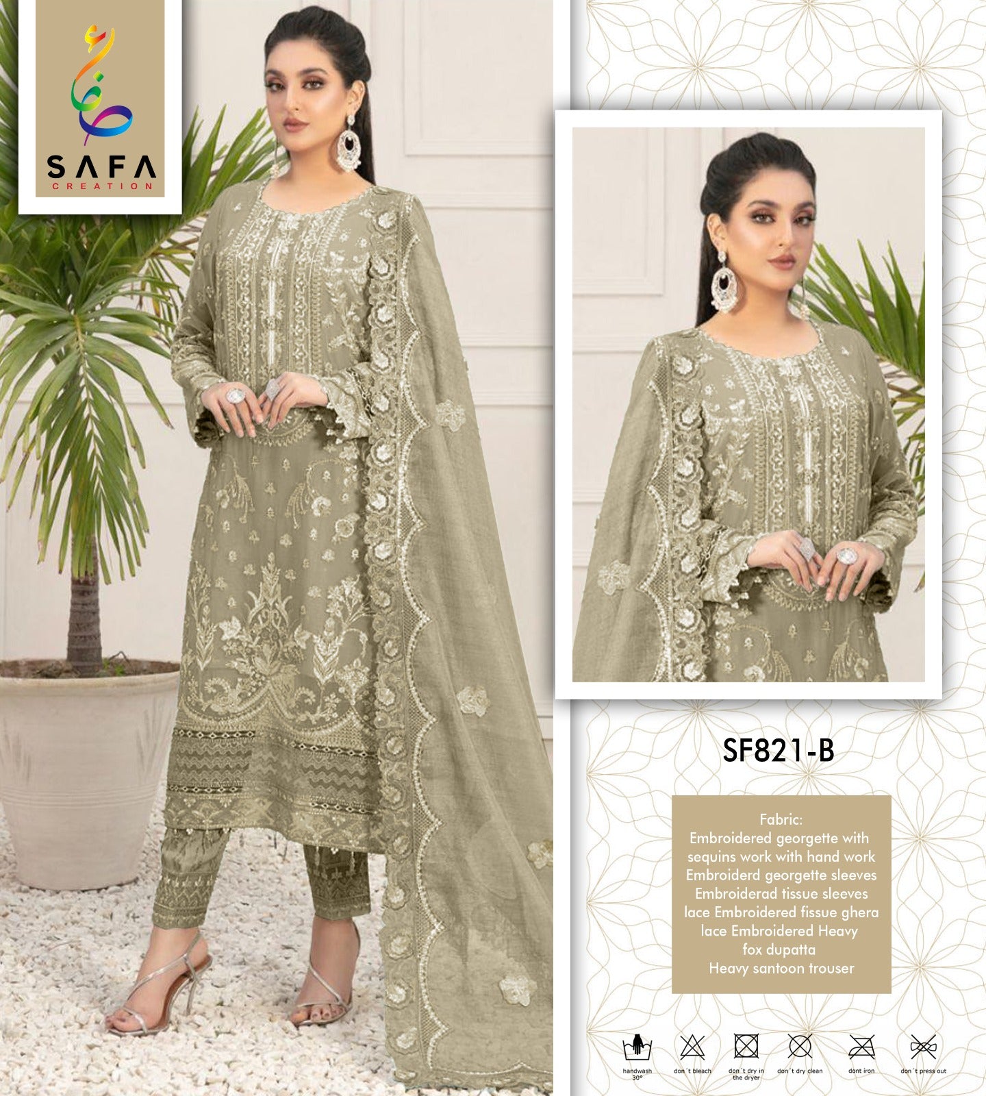 821B Safa Creation Pakistani Salwar Suits
