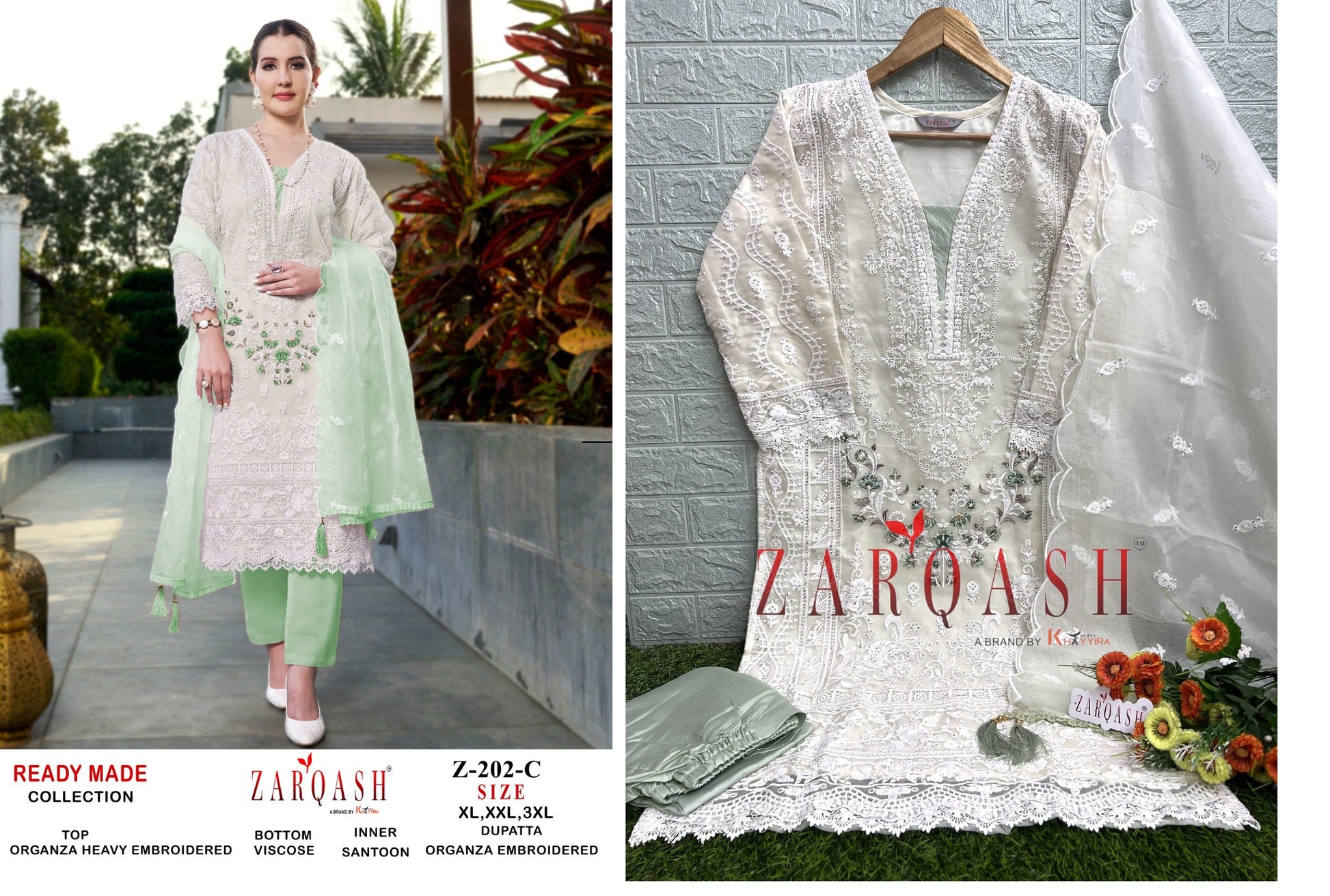 202C Zarqash Pakistani Readymade Suits