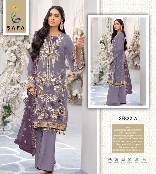 822A Safa Creation Pakistani Salwar Suits