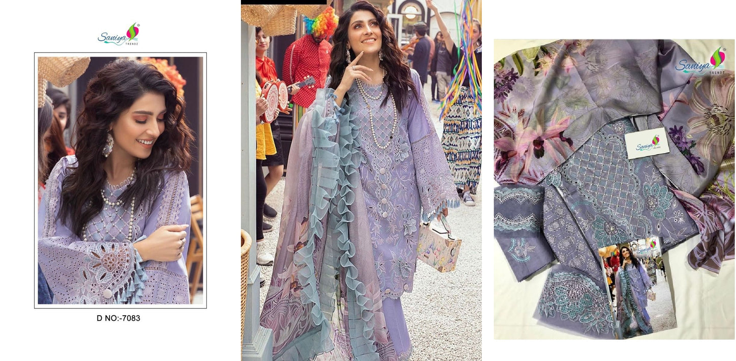 7083 Mushq Vol 1 Saniya Trendz Pakistani Salwar Suits