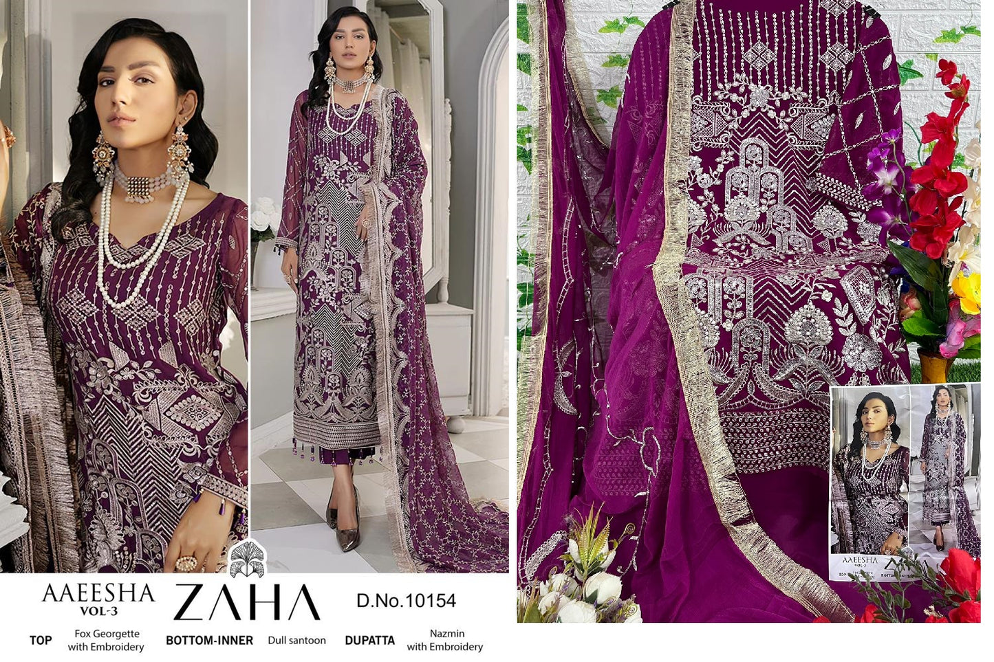 10154 Zaha Pakistani Salwar Suits