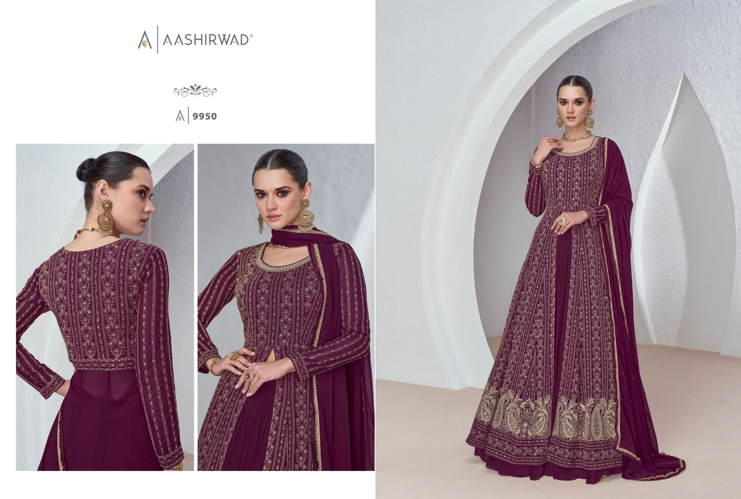 9850 Sabina Aashirwad Creation Readymade Suits