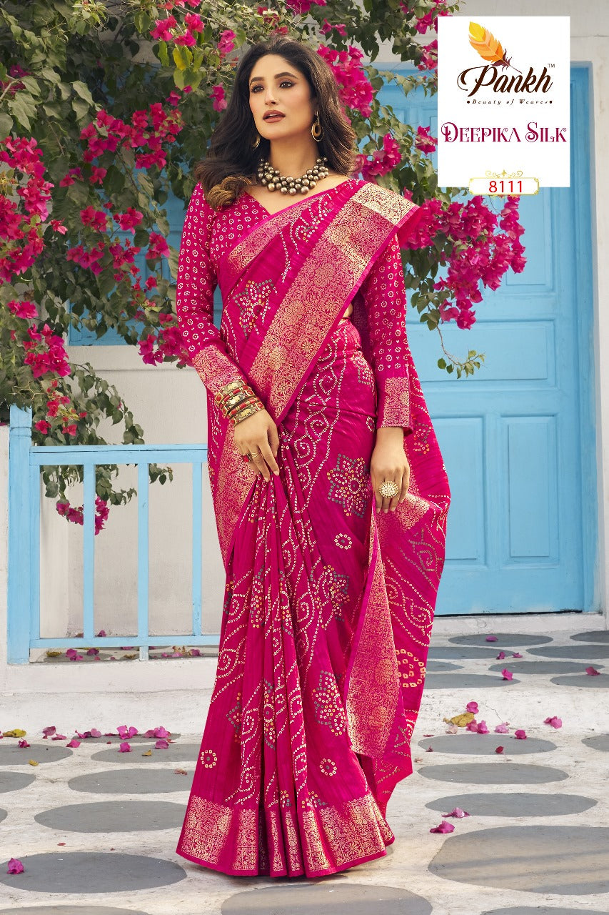 8111 Deepika Silk Pankh Sarees