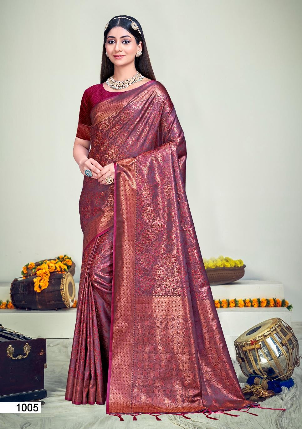 1005 Rajwadi Vol 8 Bunawat Sarees