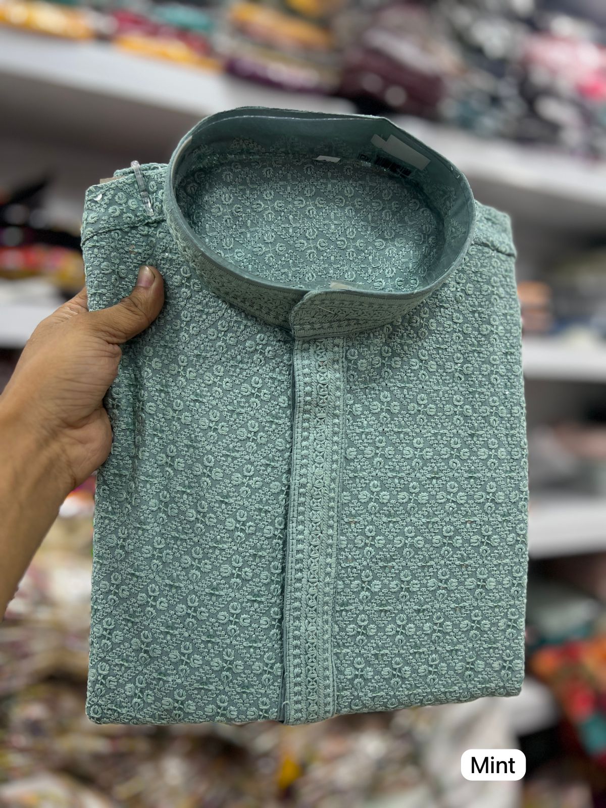 Mewaadi Sardar Desi Boys Mint Bluehills Mens Kurta
