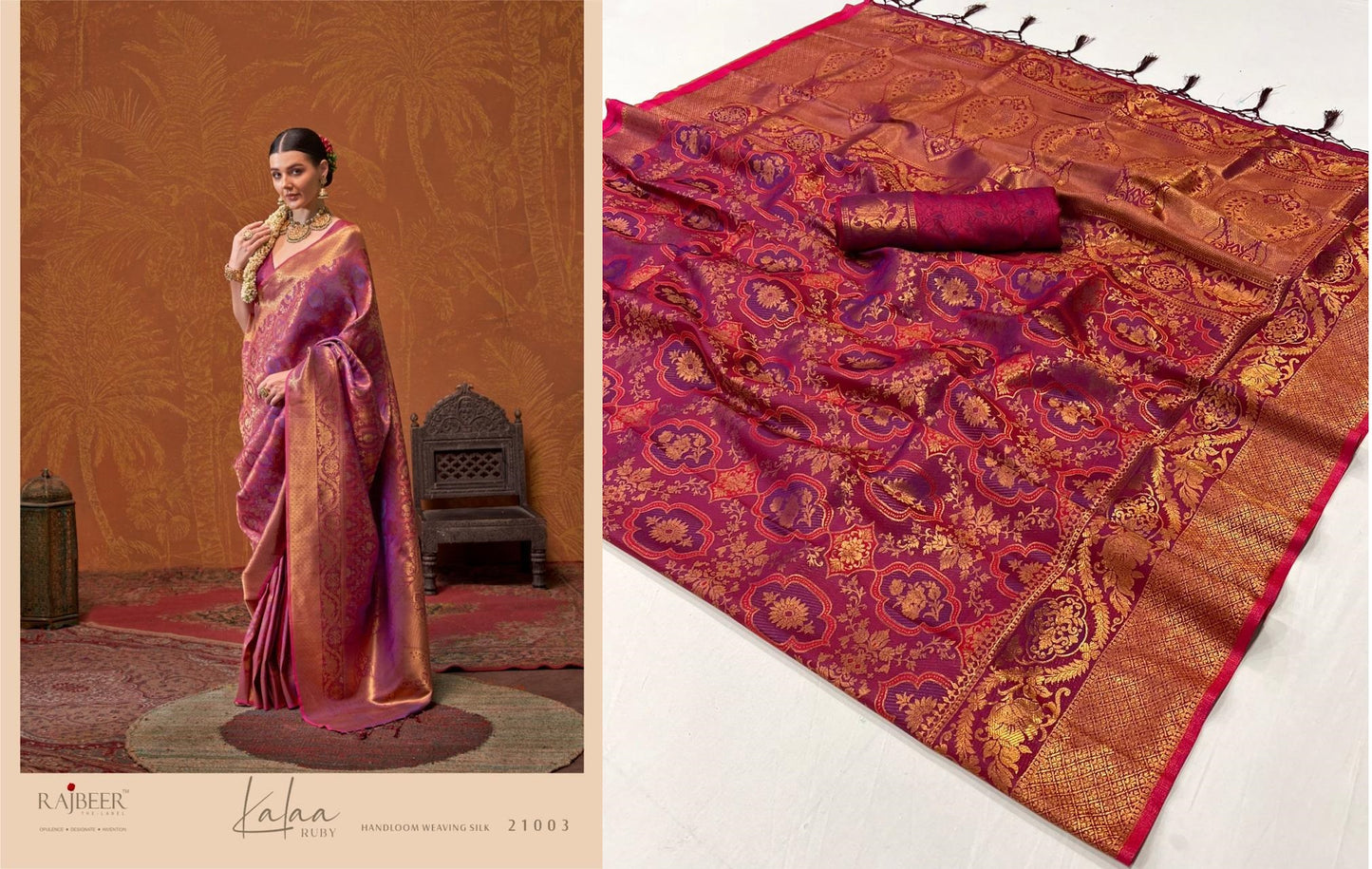 21003 Kalaa Ruby Rajbeer Sarees